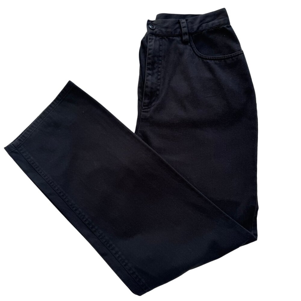 Telluride Clothing Company Embroidered Floral Black Pants Women's Size 10 - Picture 2 of 7